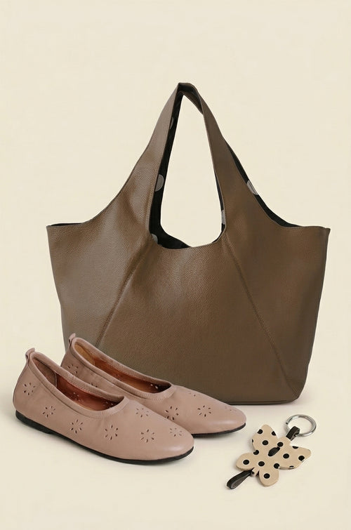 Bundle The Neutral Edit - Kala Shoes brown + Dotty Bag taupe